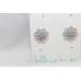 Flower Stud Earrings 925 Sterling Silver Zircon Stone Women Handmade Gift B529